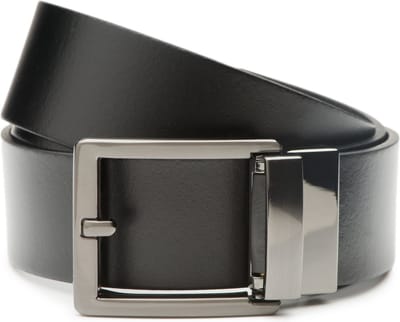 DTCH.FIT Leren riem Nathan met automatische sluiting - zonder gaatjes - Riem Zwart - Inkortbaar - 3,5cm breed - 85cm - Totale lengte 100cm