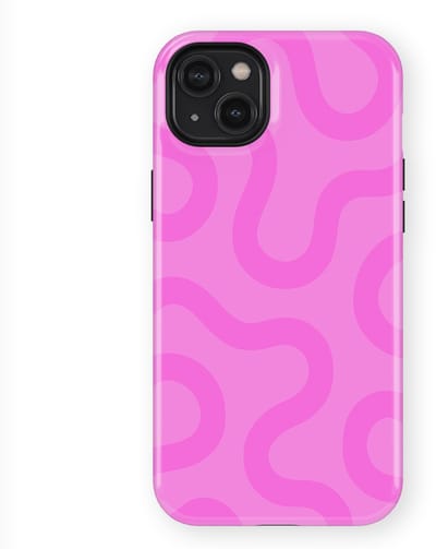 DripCase Motion Flow Tough Hoesje geschikt voor iPhone 14 Plus | Backcover met Mag | Trendy Design | Valbescherming | Bubble Waves