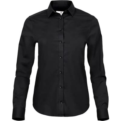 Tee Jays - WomenÂ´s Stretch Luxury Shirt - Black maat XS