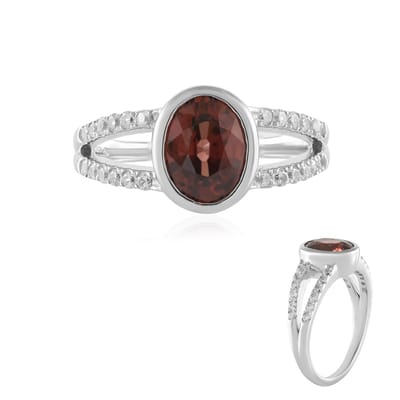 Cavill - Elegante Zilveren Ring 925 Sterling Platina - Roze Ovaal Zirkoon 2.424 ct & Pavé Zirkonia 0.505 ct - Dames Sieraad