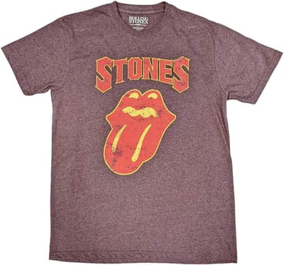 The Rolling Stones - Gothic Text Heren T-shirt - S - Bruin