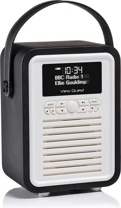 VQ - 'Retro Mini' DAB/DAB+ digitale & FM-radio met Bluetooth - Zwart