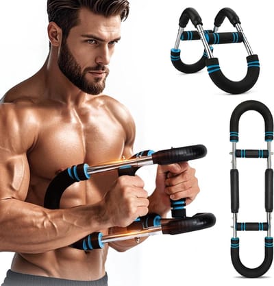 Twister Armtrainer - Kracht Twister Borsttrainer - Bovenlichaam Trainen - Verstelbare Weerstand 30-50kg - 3 Niveaus - Zwart
