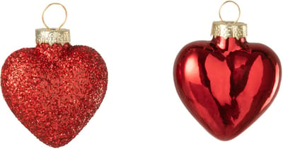 J-Line hanger Hart - glas - rood - doos van 12