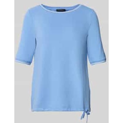 T-shirt met structuurpatroon en trekkoord