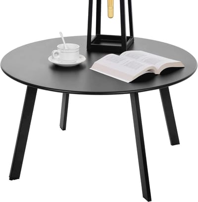 Ronde metalen bijzettafel voor binnen en buiten - Weerbestendig en roestvrij - Perfect voor patio en terras