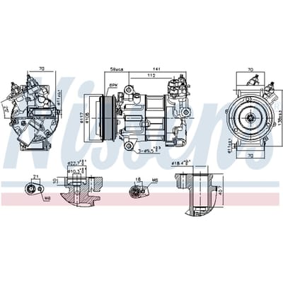 Compressor airconditioning NISSENS 890790