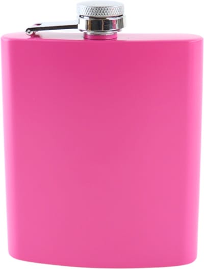 HIXA Heupfles - Roze - Flacon - Veldfles - RVS - Drinkfles - Platvink - Zakflacon Heupflacon - 200ml - PINKY