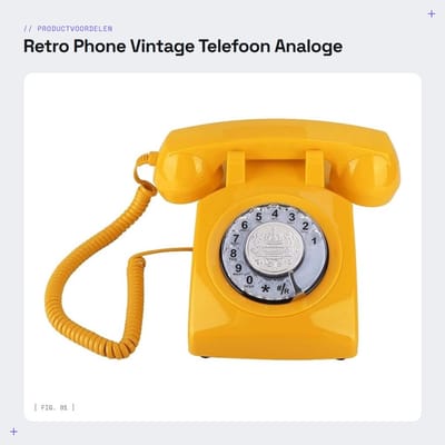 Dailygoods- Retro Telefoon met Draaischijf - Vintage Telefoon - Vaste Telefoon - Klassieke Telefoon - Duurzaam - Eenvoudig te Bedienen
