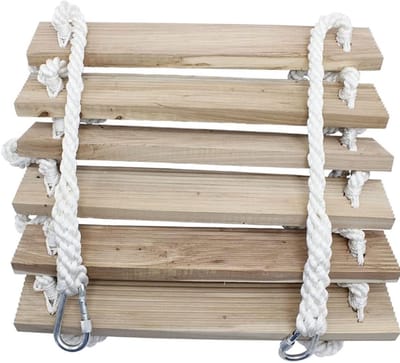 Brandladder Vluchtladder - Noodladder Klimtouw - Veilig Ontsnappen - Antislip Houten Treden - 10 Meter