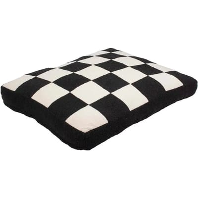 Coockoo Hondenkussen Cozy Block Zwart/Wit S-60x50x10cm