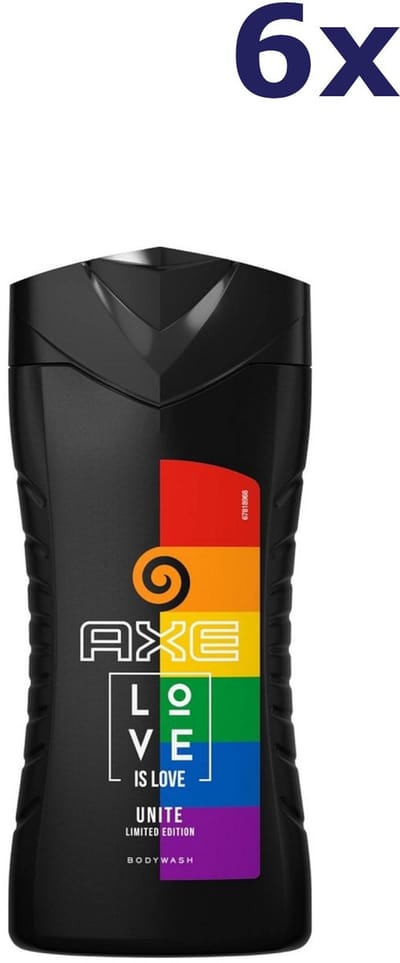Axe Douchegel Unite / Love is Love - 6 x 250 ml - Voordeelverpakking