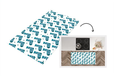 Keukenloper - Loper keuken - Sokken - Patronen - Hartjes - 120x60 cm - Keukenloper vinyl