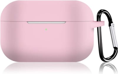 KELERINO. Siliconen Case geschikt voor Apple AirPods Pro - Met Haak - Roze