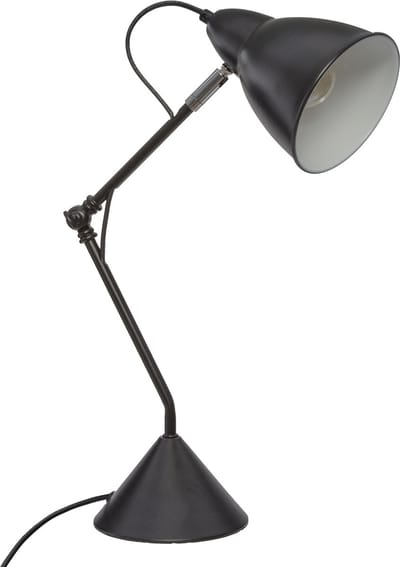 Atmosphera Tafellamp/bureaulampje Design Light Classic - zwart - metaal - H62 cm - Leeslamp