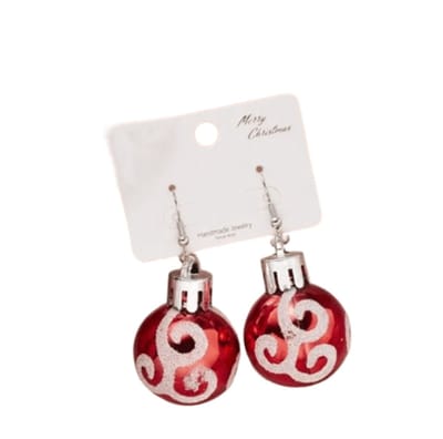 Plux Fashion Kerstbal Oorbellen - Rood - Mist Kerstbal - 3cm/6cm - Dames - Heren - Rode Oorbellen - Christmas Earrings - Kerst Oorbellen - Hanger Oorbellen - Christmas Bauble Earrings - Sieraden Cadeau - Luxe Style - Kerst - Black Friday