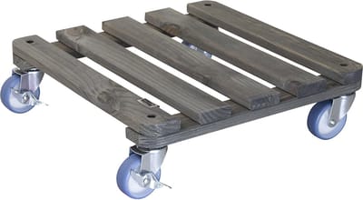 Houten Plantenroller Vintage 40x40 cm - Stevige Bloemenroller voor Binnen en Buiten met 200 kg Draagvermogen