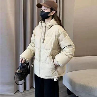 Veste en coton à plumes pour femme, veste d'hiver en coton épais, manteau court en coton XXL