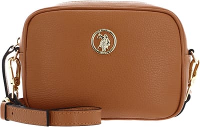 U.S. POLO ASSN. Leren Schoudertas Arlington Crossbody Bag Light Tan Lichtbruin