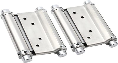 SnelShoppen - RVS Swing Deur Band, Deur Scharnier, Auto Sluiting, Hinge, Swingdeur, Houten Deur, Tuindeur, Salon Deur (3/5 Inch, 2 Stuks)