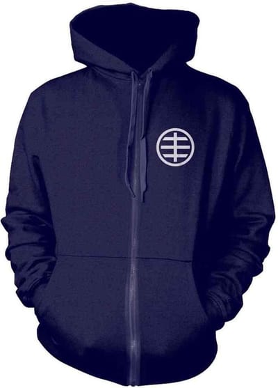 Hüsker Dü Vest met capuchon -S- Circle Logo 1 Blauw