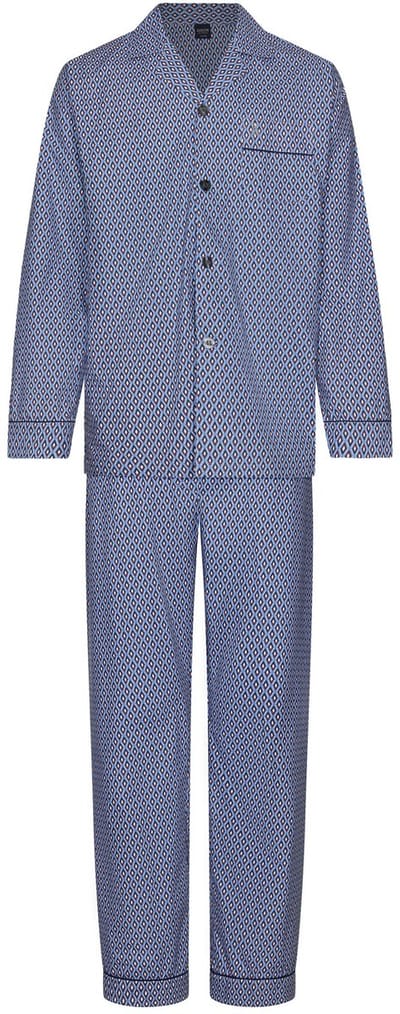 Robson - Pyjama - Geweven Katoen - Blauw - Doorknoop - Maat 62