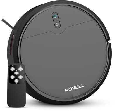 Powell Robotstofzuiger - Robotstofzuiger met Dweilfunctie - Robotstofzuiger met Laadstation - Robot Stofzuiger - Dweilrobot - Zwart