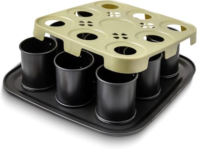 Taartjesvorm 9-delig met Deksel - 29 x 29 x 7 cm - Perfect voor Bakken en Transporteren