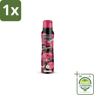 1 x Vogue Elegance Parfum Deodorant 150 ml - Deodorant - Parfum Deodorant - 24 Uur Bescherming - Zweetbescherming - Geur