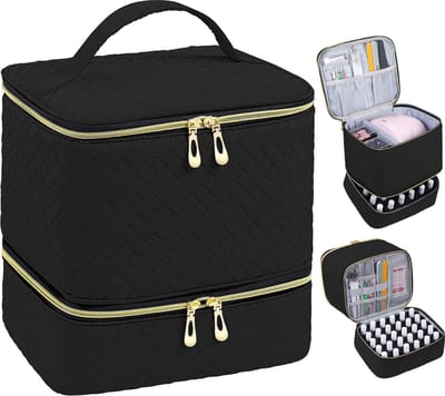 YONO Nagellak Koffer met Organizer - Nagelkoffer - Tas - Opbergen - Zwart