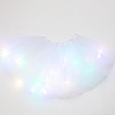 Lichtgevend LED - Rokje - Tutu - Volwassen - Wit - Met Gekleurde RGB Verlichting