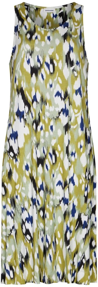 Pastunette - Jurk - Tides - Viscose - Mouwloos - Groen/Wit - Maat 36