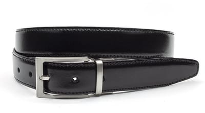 Draaibare (reversibel) riem rood/zwart - Heren riem - 3 cm breed - Leer - Draaibare riem - Casual - Maat 90