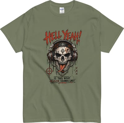 T Shirt voor Mannen en Vrouwen - Rock Metal DJ - Muziekliefhebber - Khaki - S