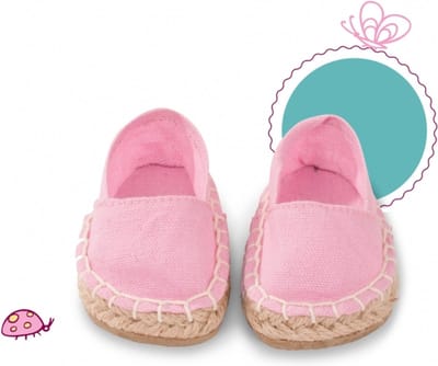 Götz poppenkleding espadrilles roze voor babypop van 42-46cm
