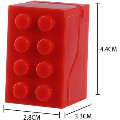 Porte-brosse à dents en forme de bloc de construction, mini support de rangement créatif pour brosse à dents pour enfants, crochet mural étanche à la poussière pour brosse à dents rouge