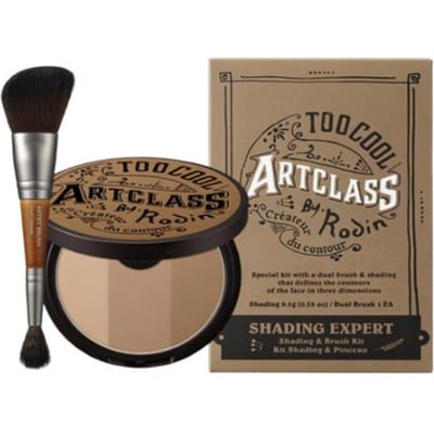 TE COOL VOOR SCHOOL Kunstklas Door Rodin Shading Expert 9,5g + Dubbele Contourkwast Kit Nee. 1.5 Neutraal 1 stuk