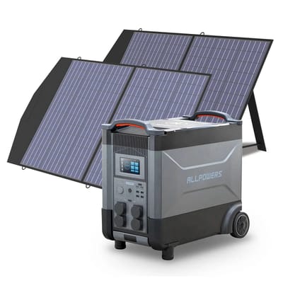 ALLPOWERS Zonnegeneratorset 4000W (R4000 + SP027 100W zonnepaneel) - R4000 + SP027 Zonnepaneel 100W