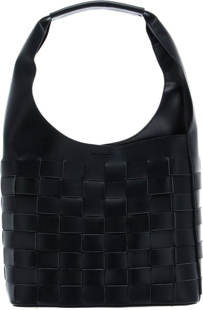 SEIDENFELT MANUFAKTUR Schoudertas SFM204 Hobo Black / Gold Zwart
