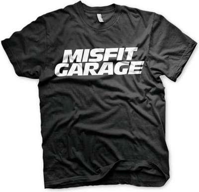 Misfit Garage Heren Tshirt -S- Logo Zwart