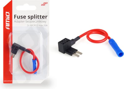 AMiO Universele Add a Zekeringhouder Micro 2 Steekzekering 20A Splitter Adapter