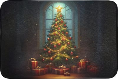 Badmat 90x60 cm - Antislip - Kerstboom - Cadeau - Kerst - Winter - Badmatten voor badkamer - Badkamermat - Douchemat - Badkamer mat