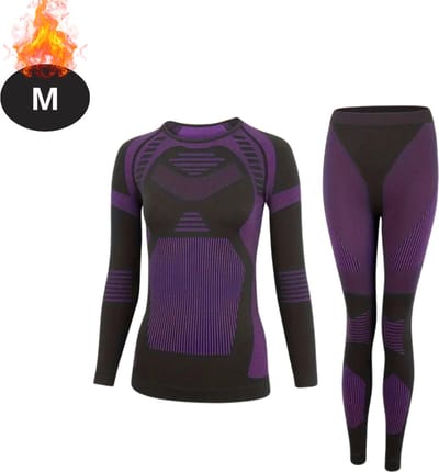 Bovista Thermokleding Dames - Thermobroek - Thermoset - Thermolegging - Winter - Thermoshirt - Paars - M