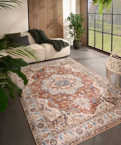 Vintage buitenkleed - Valenca Fino terracotta 80x150