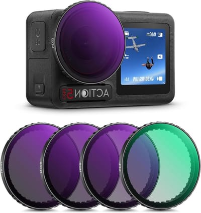 Filters voor DJI OSMO Action 5 PRO en Action 4 - Polariserende CPL, ND8, ND16, ND32 met Nano Coating voor Verbeterde Beeldkwaliteit en Creatieve Opnamen