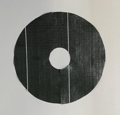 Mulchschijven - Bodembedekkers - Onkruid Wieden - Water- en luchtdoorlatend - Diameter 35 cm - Zwart