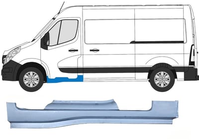 Reparatie dorpel voorste deuren voor Renault Master 2010- / Links