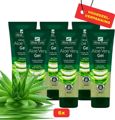 6 x Aloe Pura Aloe Vera Gel 100ml - Voordeelverpakking