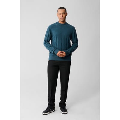 Shoeby Ma-sbsparkle Knit Blue Maat: S | Sweaters Outlet | Heren | Blauw