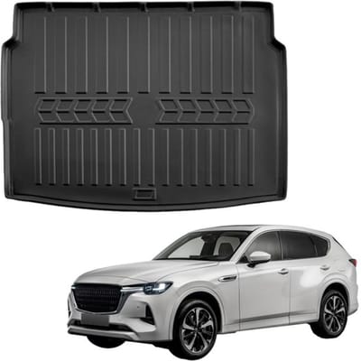 Bac de coffre sur mesure - SCOUTT - Mazda CX-60 KH (depuis 2022) - Antidérapant - Bord haut - Noir mat